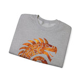 Spiral Quetzalcoatl Feathered Serpent Glyph Style Unisex Sweatshirt
