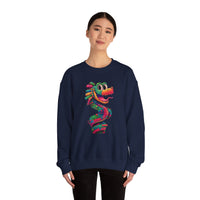 Cartoon Quetzalcoatl Cyber Serpent Unisex Sweatshirt