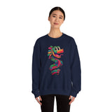 Cartoon Quetzalcoatl Cyber Serpent Unisex Sweatshirt