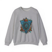 Wild Aztec Turquoise Amulet Illustration Unisex Sweatshirt