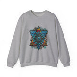 Wild Aztec Turquoise Amulet Illustration Unisex Sweatshirt