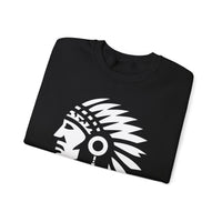 Tribal Warrior Headdress Emblem Illustration Unisex Sweatshirt