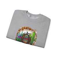 Leopard Aztec Pumpkin & Cactus Vibes Illustration Unisex Sweatshirt