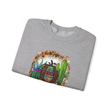 Leopard Aztec Pumpkin & Cactus Vibes Illustration Unisex Sweatshirt
