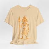 Sun Staff Shaman Tribal Symbol Gold Line Unisex T-Shirt