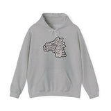Quetzalcóatl Serpent Head Illustration Unisex Hoodie