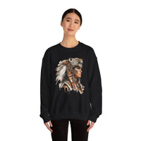 Aztec Jaguar Warrior Woman Watercolor Unisex Sweatshirt