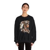 Aztec Jaguar Warrior Woman Watercolor Unisex Sweatshirt