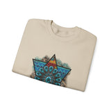 Wild Aztec Turquoise Amulet Illustration Unisex Sweatshirt