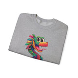 Cartoon Quetzalcoatl Cyber Serpent Unisex Sweatshirt