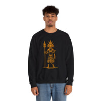 Sun Staff Shaman Tribal Symbol Gold Line Unisex Sweatshirt