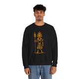 Sun Staff Shaman Tribal Symbol Gold Line Unisex Sweatshirt