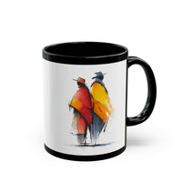 Andean Couple Poncho Art Black Mug