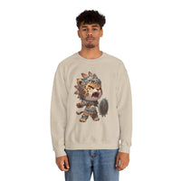Fierce Chibi Jaguar Warrior Mayan Style Unisex Sweatshirt