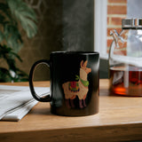 Peru Culture Llama Graphic Black Mug