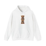 Stacked Tribal Totem Symbols Geometric Faces Unisex Hoodie