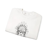 Inca Warrior Hand Drawn Tribal Portrait Unisex Sweatshirt