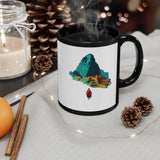 Machu Picchu Minimalist Sacred City Black Mug