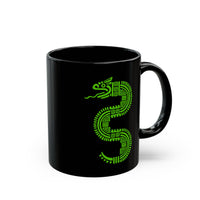 Jade Snake Spiral Black Mug