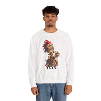 Chibi Inca Empress on Llama Unisex Sweatshirt