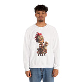 Chibi Inca Empress on Llama Unisex Sweatshirt