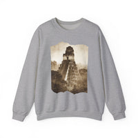 Vintage Tikal Jungle Temple Sepia Print Unisex Sweatshirt