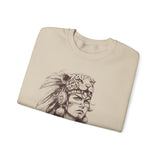 Aztec Warrior Woman Jaguar Spirit Sketch Unisex Sweatshirt