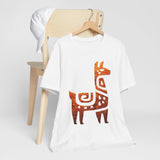 Inca Llama Rock Carving Style Unisex T-Shirt