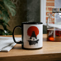Tikal Mayan Temple Minimalist Art Black Mug