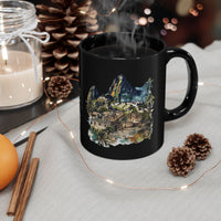 Andean Lost City Inca Temple Black Mug