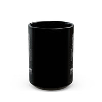 Mesoamerican Monolith Head Black Mug