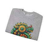 Colorful Quetzalcoatl Sun Serpent Glyph Style Unisex Sweatshirt
