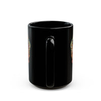 Mesoamerican Ornate Ceremonial Urn Black Mug