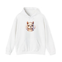 Inca Andean Llama Baby Face Illustration Unisex Hoodie