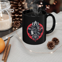 Tribal Legacy Circle Emblem Illustration Black Mug