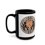 Sun Worshippers Inca Glyph Layout Black Mug