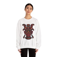 Aztec Fire Warrior Mask Unisex Sweatshirt