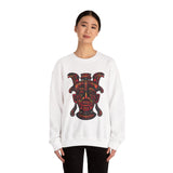 Aztec Fire Warrior Mask Unisex Sweatshirt