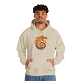 Spiral Quetzalcoatl Feathered Serpent Glyph Style Unisex Hoodie