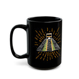 Mexico Monument Chichen Itzá Doodle Black Mug