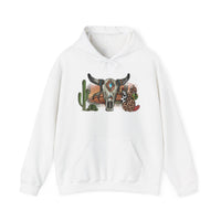 Sunset Desert Scene with Aztec Tribal Skull Unisex Hoodie