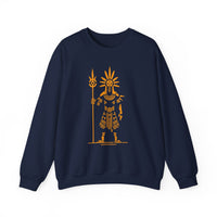 Sun Staff Shaman Tribal Symbol Gold Line Unisex Sweatshirt