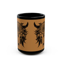 Tribal Thunderbird Sacred Symbol Illustration Black Mug