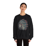 Vintage Native American Headdress Graphic Unisex Sweatshirt