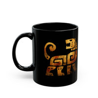 Aztec Jaguar Warrior Glyph Symbol Black Mug