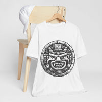 Mayan Jaguar Deity Woodcut Style Unisex T-Shirt