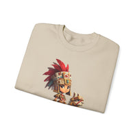 Chibi Inca Empress on Llama Unisex Sweatshirt