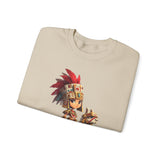 Chibi Inca Empress on Llama Unisex Sweatshirt