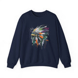 Urban Feather Headdress Graffiti Unisex Sweatshirt