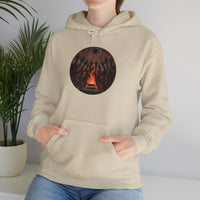 Sacred Fire Tribal Ceremony Glyph Style Unisex Hoodie